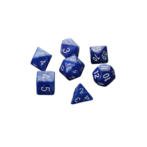 Seven dice for the game