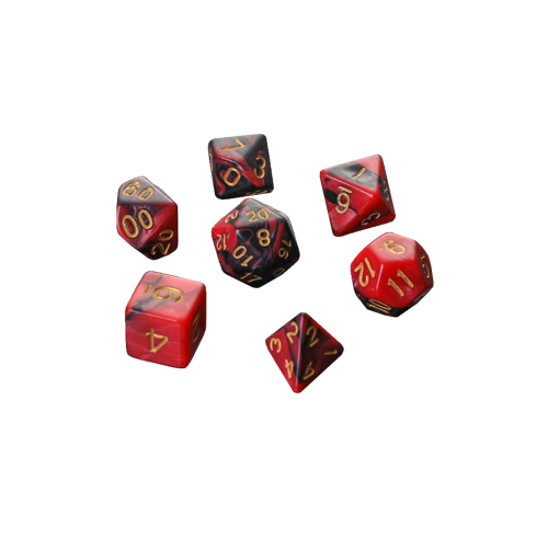 Board game two-color multi-sided dice set