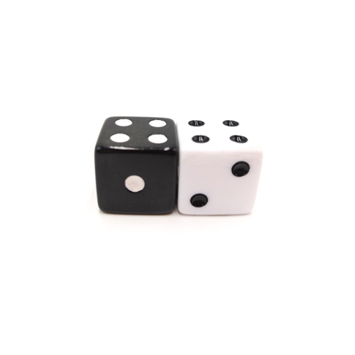 16mm Right angle black and white Dice