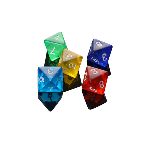 Eight-sided multi-color dice