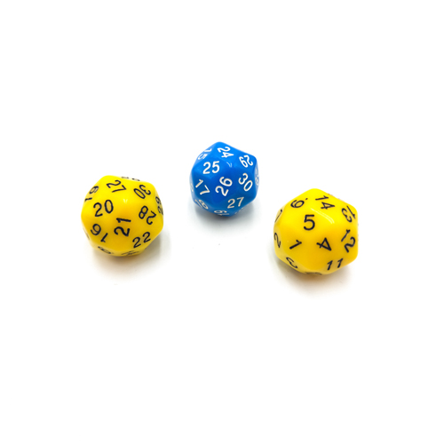 Thirty-sided table games entertainment dice