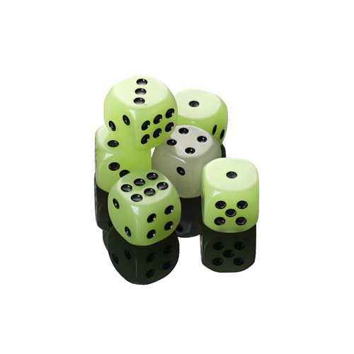 Six-sided 16mm high quality luminous dice