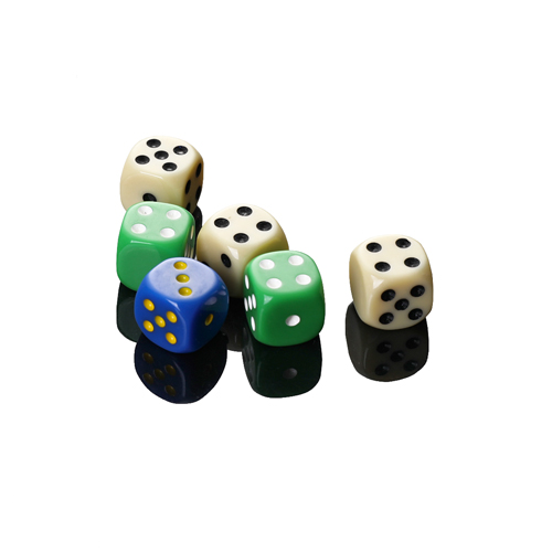 Explosion rounded color acrylic dice