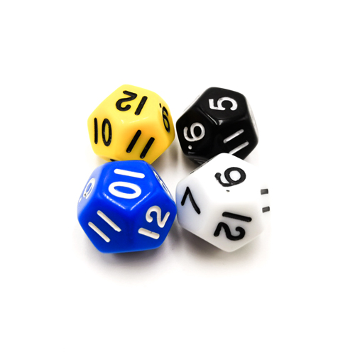 Twelve-sided acrylic digital dice