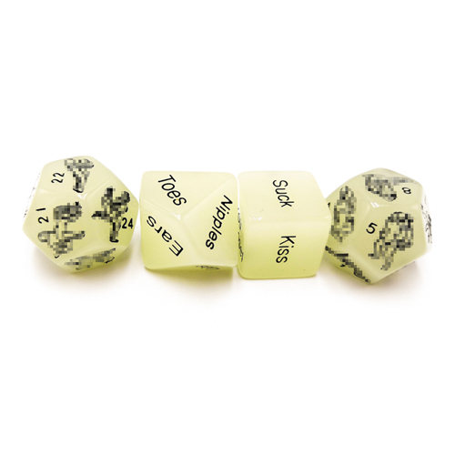 Erotic dice Luminous dice