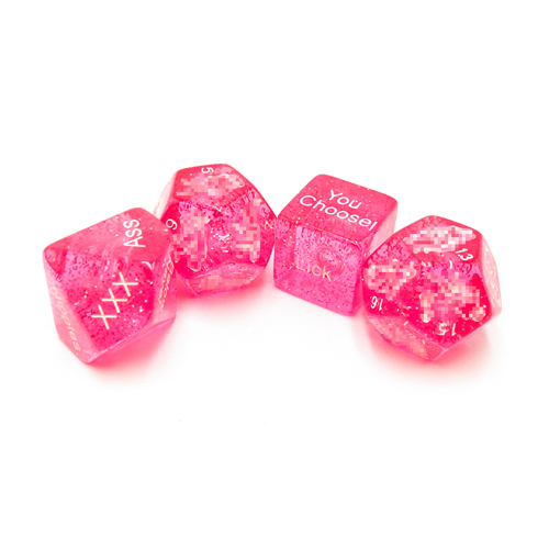 Factory direct fun dice pink plastic dice